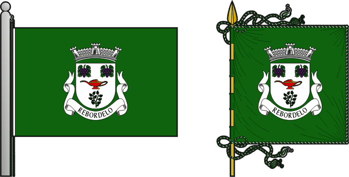 Bandeira e estandarte da freguesia de Rebordelo - Rebordelo civil parish, flag and banner Bandeira e estandarte da freguesia de Rebordelo - Rebordelo civil parish, flag and banner