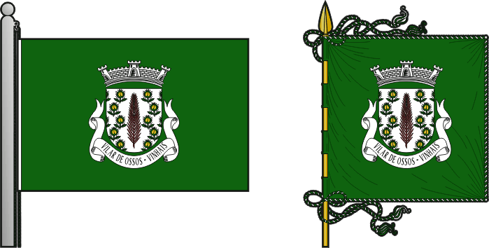 Bandeira e estandarte da freguesia de Vilar de Ossos - Vilar de Ossos civil parish, flag and banner Bandeira e estandarte da freguesia de Vilar de Ossos - Vilar de Ossos civil parish, flag and banner