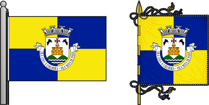 Bandeira e estandarte da freguesia de Vila Cova à Coelheira - Vila Cova à Coelheira civil parish, flag and banner Bandeira e estandarte da freguesia de Vila Cova à Coelheira - Vila Cova à Coelheira civil parish, flag and banner