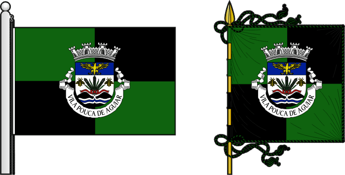 Bandeira e estandarte do Município de Vila Pouca de Aguiar - Vila Pouca de Aguiar municipal flag and banner