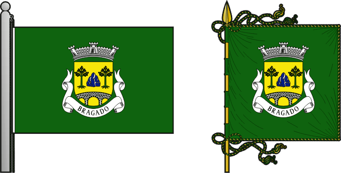 Bandeira e estandarte da freguesia de Bragado - Bragado civil parish, flag and banner
