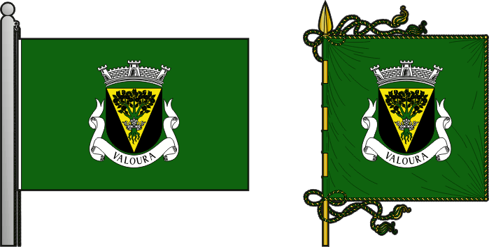 Bandeira e estandarte da freguesia de Valoura - Valoura civil parish, flag and banner Bandeira e estandarte da freguesia de Valoura - Valoura civil parish, flag and banner