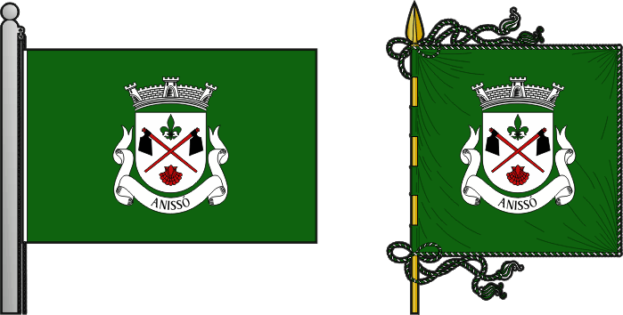 Bandeira e estandarte da antiga freguesia de Anissó - Anissó former civil parish, flag and banner