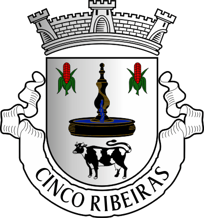 Brasão da freguesia de Cinco Ribeiras - Cinco Ribeiras civil parish, coat-of-arms Brasão da freguesia de Cinco Ribeiras - Cinco Ribeiras civil parish, coat-of-arms