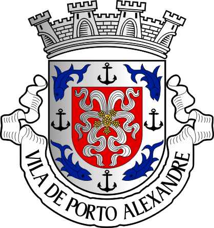 Brasão do Concelho de Porto Alexandre - Porto Alexandre municipal coat-of-arms Brasão do Concelho de Porto Alexandre - Porto Alexandre municipal coat-of-arms
