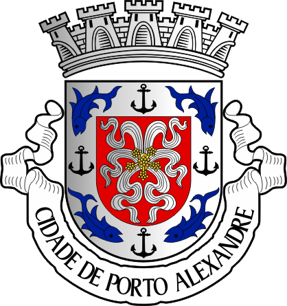 Brasão do Concelho de Porto Alexandre - Porto Alexandre municipal coat-of-arms Brasão do Concelho de Porto Alexandre - Porto Alexandre municipal coat-of-arms