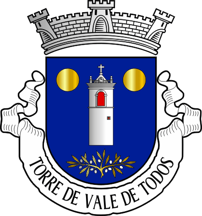 Brasão da antiga freguesia de Torre de Vale de Todos - Torre de Vale de Todos former civil parish, coat-of-arms Brasão da antiga freguesia de Torre de Vale de Todos - Torre de Vale de Todos former civil parish, coat-of-arms