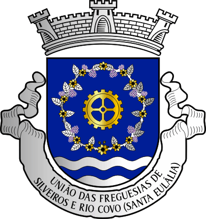 Brasão da União das freguesias de Silveiros e Rio Covo (Santa Eulália) - Silveiros and Rio Covo (Santa Eulália) civil parishes union coat-of-arms