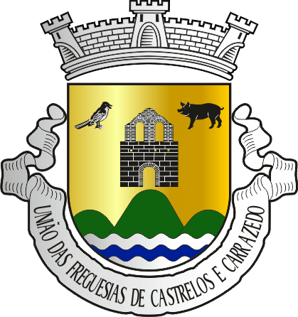 Brasão da União das freguesias de Castrelos e Carrazedo - Castrelos and Carrazedo civil parish union, coat-of-arms