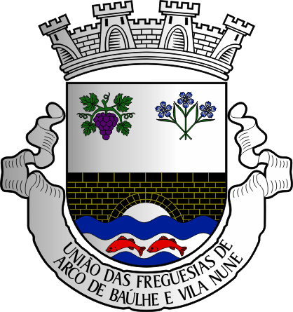 Brasão da União das freguesias de Arco de Baúlhe e Vila Nune - Arco de Baúlhe and Vila Nune civil parishes union coat-of-arms