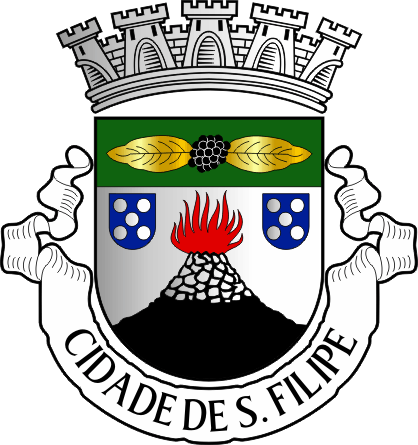 Brasão do Concelho do Fogo - Fogo municipal coat-of-arms Brasão do Concelho do Fogo - Fogo municipal coat-of-arms