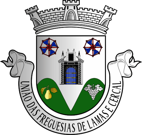 Brasão da União das freguesias de Lamas e Cercal - Lamas and Cercal civil parishes union coat-of-arms Brasão da União das freguesias de Lamas e Cercal - Lamas and Cercal civil parishes union coat-of-arms
