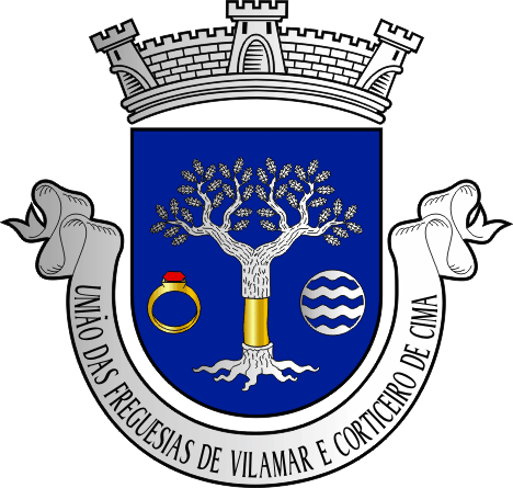 Brasão da União das freguesias de Vilamar e Corticeiro de Cima - Vilamar and Corticeiro de Cima civil parishes union coat-of-arms