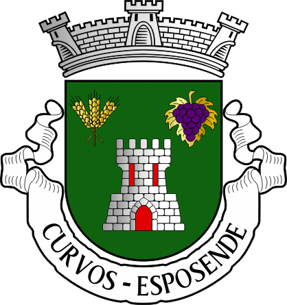 Brasão da antiga freguesia de Curvos - Curvos former civil parish, coat-of-arms Brasão da antiga freguesia de Curvos - Curvos former civil parish, coat-of-arms