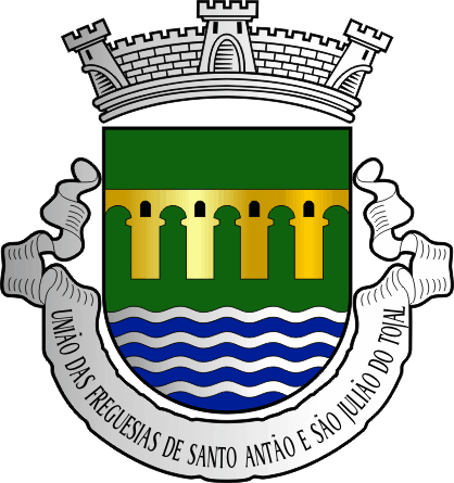 Brasão da União das freguesias de Santo Antão e São Julião do Tojal - Santo Antão and São Julião do Tojal civil parishes union coat-of-arms Brasão da União das freguesias de Santo Antão e São Julião do Tojal - Santo Antão and São Julião do Tojal civil parishes union coat-of-arms