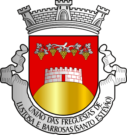 Brasão da União das freguesias de Lustosa e Barrosas (Santo Estêvão) - Lustosa and Barrosas (Santo Estêvão) civil parishes union coat-of-arms Brasão da União das freguesias de Lustosa e Barrosas (Santo Estêvão) - Lustosa and Barrosas (Santo Estêvão) civil parishes union coat-of-arms