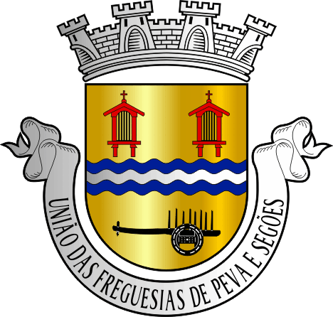 Brasão da União das freguesias de Peva e Segões - Peva and Segões civil parishes union coat-of-arms Brasão da União das freguesias de Peva e Segões - Peva and Segões civil parishes union coat-of-arms