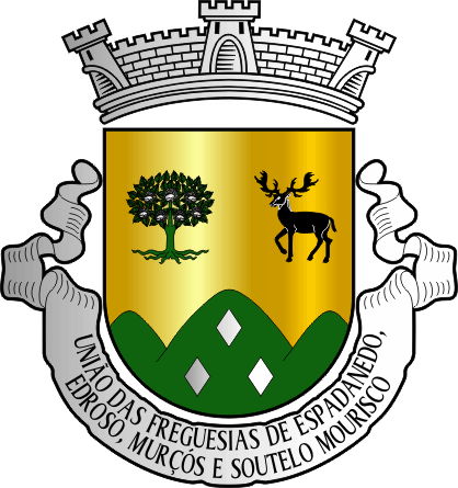 Brasão da União das freguesias de Espadanedo, Edroso, Murçós e Soutelo Mourisco - Espadanedo, Edroso, Murçós and Soutelo Mourisco civil parishes union coat-of-arms Brasão da União das freguesias de Espadanedo, Edroso, Murçós e Soutelo Mourisco - Espadanedo, Edroso, Murçós and Soutelo Mourisco civil parishes union coat-of-arms