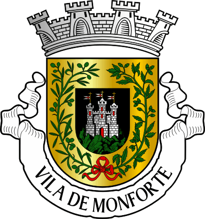 Brasão do município de Monforte - Monforte municipality coat-of-arms Brasão do município de Monforte - Monforte municipality coat-of-arms
