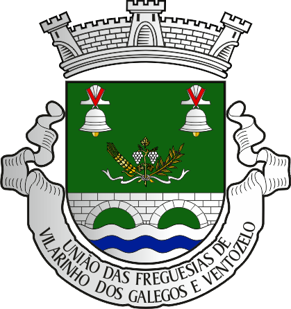 Brasão da União das freguesias de Vilarinho dos Galegos e Ventozelo - Vilarinho dos Galegos and Ventozelo civil parishes union coat-of-arms
