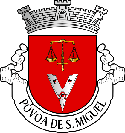 Brasão da freguesia de Póvoa de São Miguel - Póvoa de São Miguel civil parish, coat-of-arms Brasão da freguesia de Póvoa de São Miguel - Póvoa de São Miguel civil parish, coat-of-arms