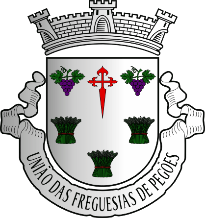 Brasão da União das freguesias de Pegões - Pegões civil parishes union coat-of-arms