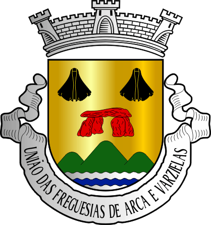 Brasão da União das freguesias de Arca e Varzielas - Arca and Varzielas civil parishes union coat-of-arms Brasão da União das freguesias de Arca e Varzielas - Arca and Varzielas civil parishes union coat-of-arms