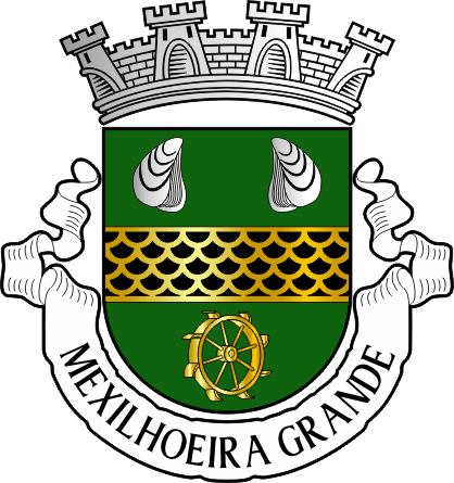 Brasão da freguesia de Mexilhoeira Grande - Mexilhoeira Grande civil parish, coat-of-arms Brasão da freguesia de Mexilhoeira Grande - Mexilhoeira Grande civil parish, coat-of-arms