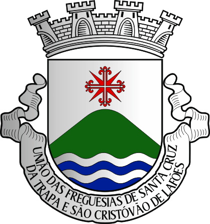 Brasão da União das freguesias de Santa Cruz da Trapa e São Cristóvão de Lafões - Santa Cruz da Trapa and São Cristóvão de Lafões civil parishes union coat-of-arms Brasão da União das freguesias de Santa Cruz da Trapa e São Cristóvão de Lafões - Santa Cruz da Trapa and São Cristóvão de Lafões civil parishes union coat-of-arms