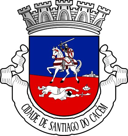 Brasão do Município de Santiago do Cacém - Santiago do Cacém municipal coat-of-arms Brasão do Município de Santiago do Cacém - Santiago do Cacém municipal coat-of-arms