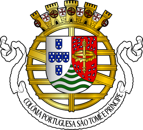 Brasão da colónia de São Tomé e Príncipe - Saint Thomas and Prince colony coat-of-arms Brasão da colónia de São Tomé e Príncipe - Saint Thomas and Prince colony coat-of-arms