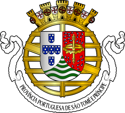 Brasão da província ultramarina da de São Tomé e Príncipe - Saint Thomas and Prince overseas province coat-of-arms Brasão da província ultramarina da de São Tomé e Príncipe - Saint Thomas and Prince overseas province coat-of-arms
