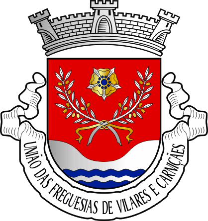 Brasão da União das freguesias de Vilares e Carnicães - Vilares and Carnicães civil parishes union coat-of-arms