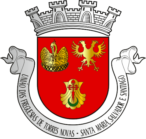Brasão da União das freguesias de Torres Novas (Santa Maria, Salvador e Santiago) - Torres Novas (Santa Maria, Salvador and Santiago) civil parishes union coat-of-arms
