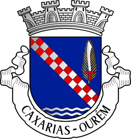 Brasão da freguesia de Caxarias - Caxarias civil parish, coat-of-arms Brasão da freguesia de Caxarias - Caxarias civil parish, coat-of-arms