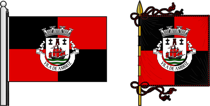 Bandeira e estandarte do Concelho do Ambriz - Ambriz municipal flag and banner Bandeira e estandarte do Concelho do Ambriz - Ambriz municipal flag and banner