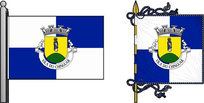 Bandeira e estandarte do Concelho do Chinguar - Chinguar municipal flag and banner