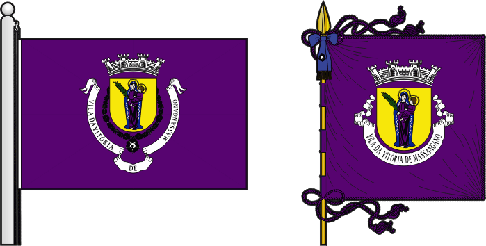 Bandeira e estandarte do posto administrativo de Massangano - Massangano administrative post flag and banner Bandeira e estandarte do posto administrativo de Massangano - Massangano administrative post flag and banner