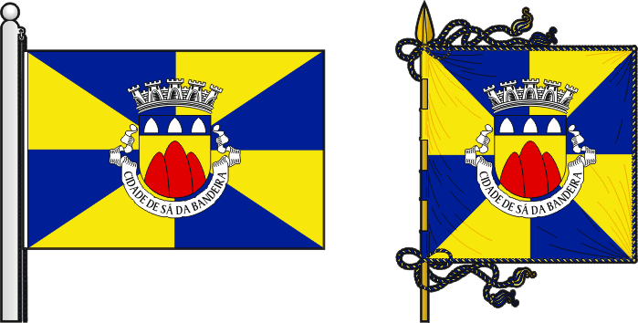 Bandeira e estandarte do Concelho de Lubango - Lubango municipal flag and banner