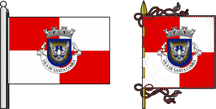Bandeira e estandarte do Concelho de Santa Comba - Santa Comba municipal flag and banner Bandeira e estandarte do Concelho de Santa Comba - Santa Comba municipal flag and banner