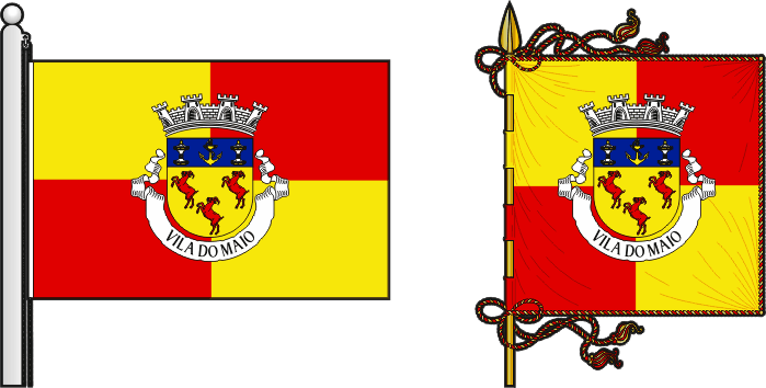 Bandeira e estandarte do Concelho do Maio - Maio municipal flag and banner Bandeira e estandarte do Concelho do Maio - Maio municipal flag and banner