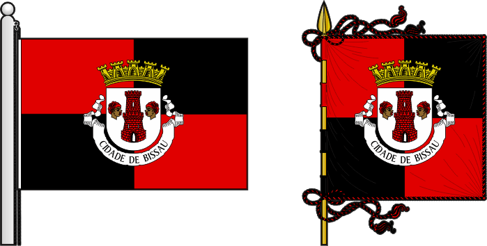Bandeira e estandarte do Concelho de Bissau - Bissau municipal flag and banner