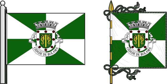 Bandeira e estandarte do Concelho de Bolama - Bolama municipal flag and banner