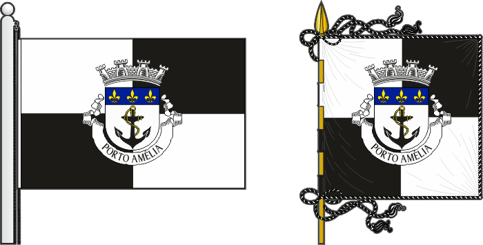 Bandeira e estandarte do Concelho de Porto Amélia - Porto Amélia municipal flag and banner