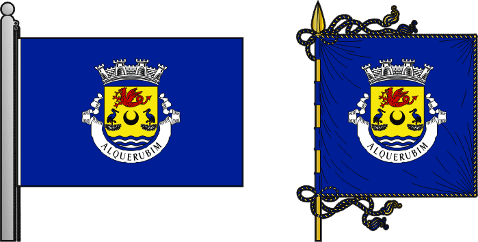 Bandeira e estandarte da freguesia de Alquerubim - Alquerubim civil parish, flag and banner Bandeira e estandarte da freguesia de Alquerubim - Alquerubim civil parish, flag and banner