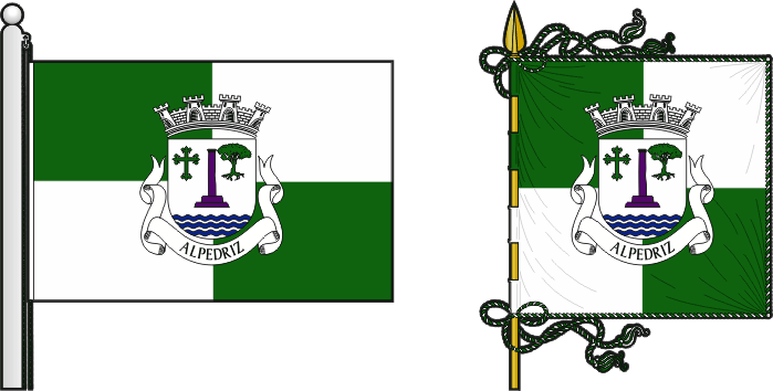 Bandeira e estandarte da antiga freguesia de Alpedriz - Alpedriz former civil parish, flag and banner