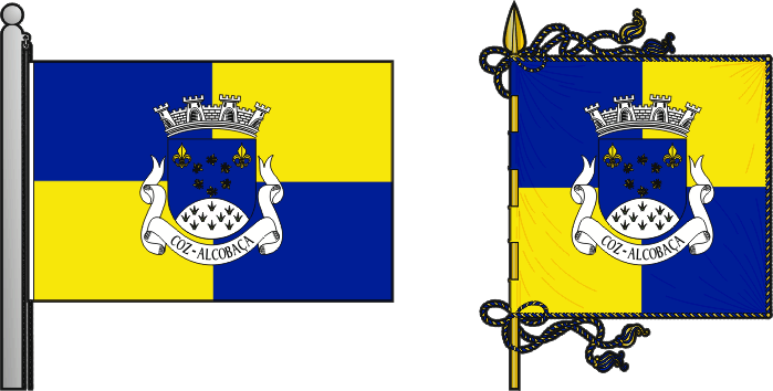 Bandeira e estandarte da antiga freguesia de Coz - Coz former civil parish, flag and banner Bandeira e estandarte da antiga freguesia de Coz - Coz former civil parish, flag and banner