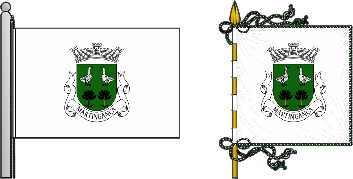 Bandeira e estandarte da antiga freguesia de Martingança - Martingança former civil parish, flag and banner Bandeira e estandarte da antiga freguesia de Martingança - Martingança former civil parish, flag and banner