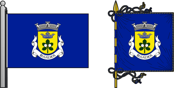 Bandeira e estandarte da freguesia de Bugalhos - Bugalhos civil parish, flag and banner