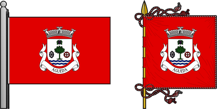 Bandeira e estandarte da antiga freguesia de Águeda - Águeda former civil parish, flag and banner